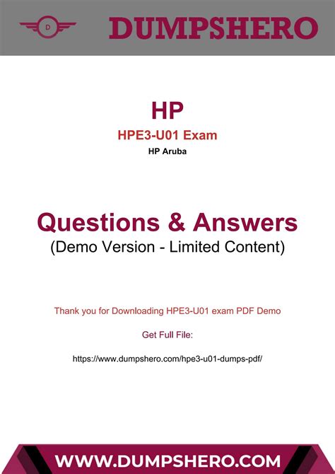 HPE3-U01 Testfagen