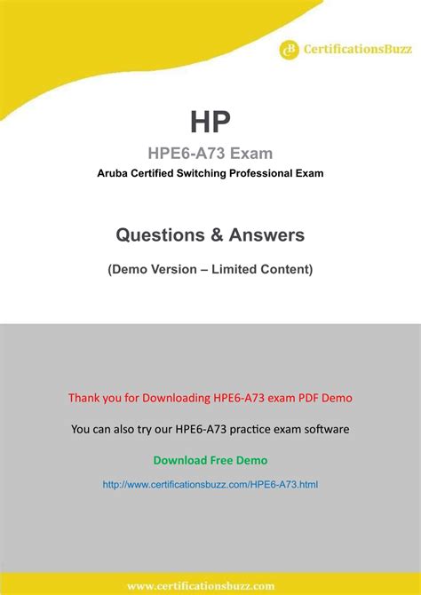 HPE6-A69 PDF Demo