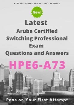 HPE6-A73 Ausbildungsressourcen