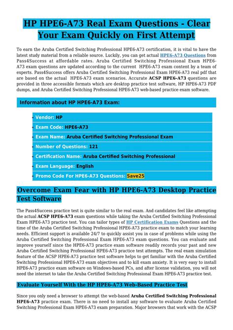HPE6-A73 PDF Demo