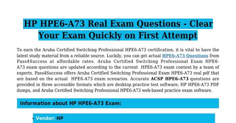 HPE6-A73 Prüfung