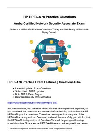 HPE6-A78 Online Tests
