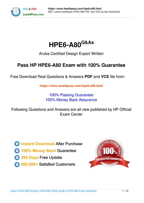 HPE6-A80 Latest Test Camp