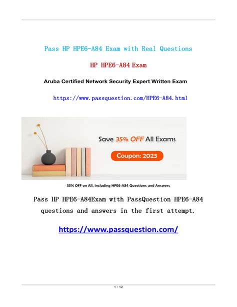 HPE6-A84 Online Praxisprüfung