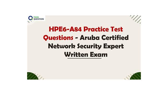 HPE6-A84 Test Testking