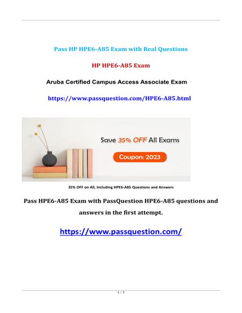 HPE6-A85 Exam