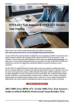 HPE6-A88 Reliable Test Review