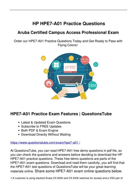 HPE7-A01 PDF Testsoftware