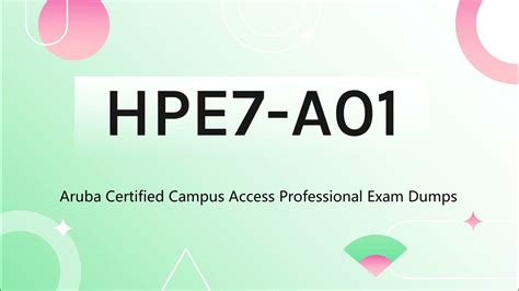 HPE7-A01 Prüfungsmaterialien