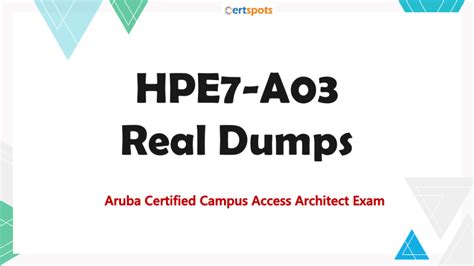 HPE7-A03 Dumps