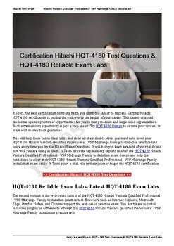 HQT-2100 Exam Certification
