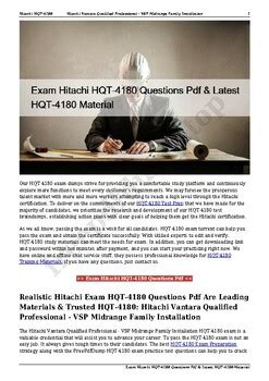 HQT-4180 Echte Fragen