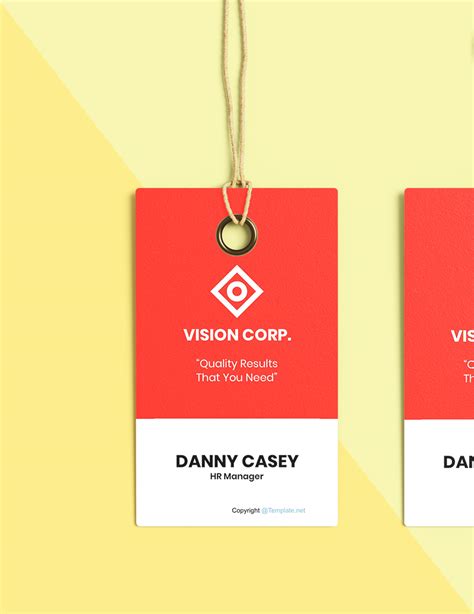 HR Name Tag Template Word PSD Apple Pages Google Docs