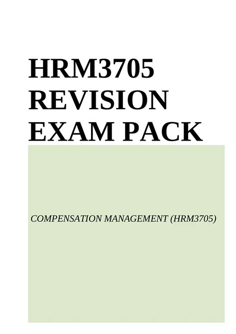 HRM3705 - lectures notes.pdf - HRM 3705 - Stuvia US