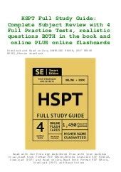 Read Online Hspt Full Study Guide Complete Subject Review With Online Video Lessons 4 Full Practice Tests 1450 Realistic Questions Both In The Book And Online Plus Online Flashcards By Smart Edition