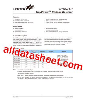 HT7027A Datasheet(PDF) - Holtek Semiconductor Inc