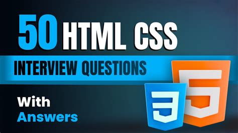HTML CSS Interview Questions and Answers 2 html css interview questions freshers YouTube