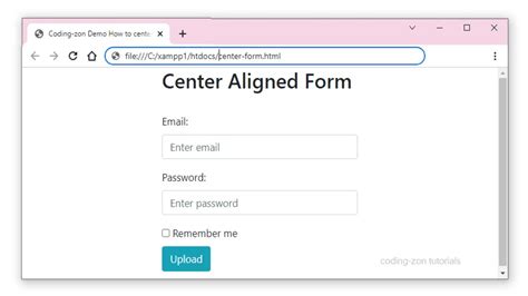 HTML Center Form using Twitter Bootstrap YouTube