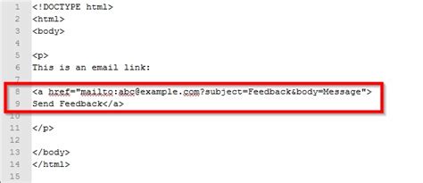 HTML Email Links - W3Adda