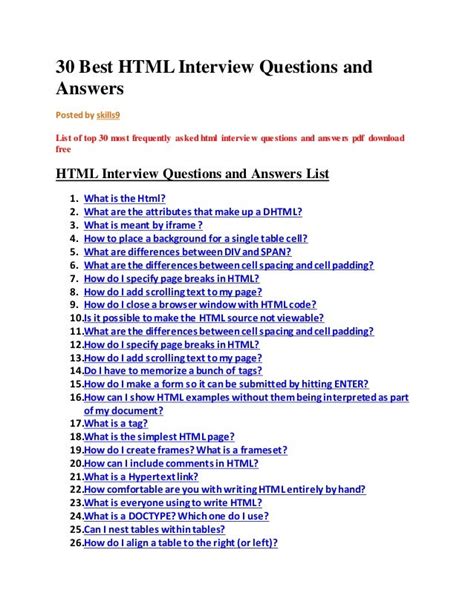 HTML Interview Questions & Answers CodeWithCurious