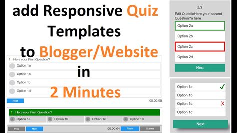 HTML Quiz Maker for Blogger Website HTML Quiz Template Blogger Quiz