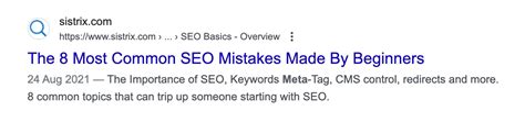 HTML code Common SEO mistakes SISTRIX