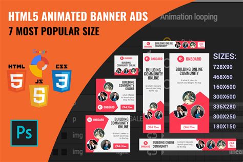 HTML5 Animated Banner Ads Creative HTML/CSS Themes Creative Market