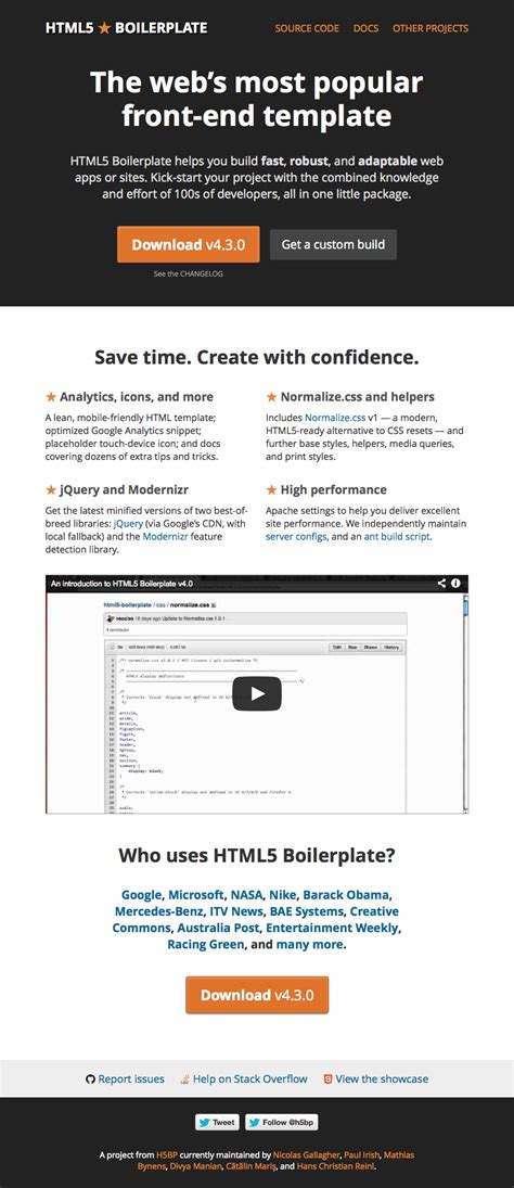 HTML5 Boilerplate Web development resources, Web development, Html5