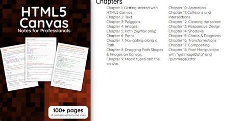 HTML5 Canvas Notes For Professionals