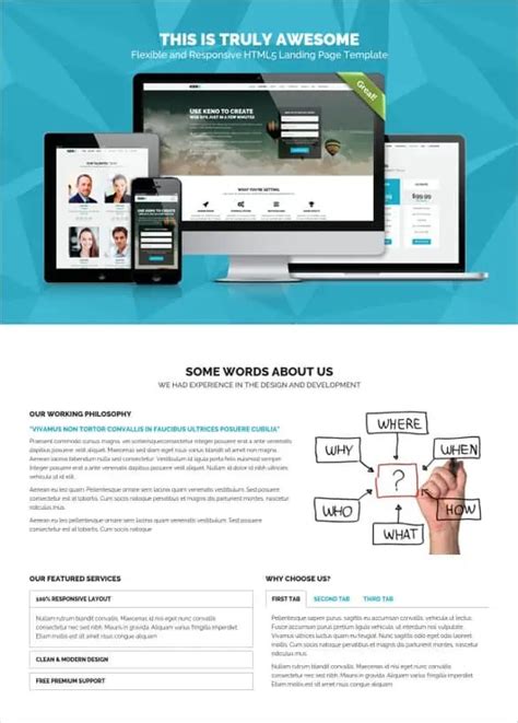 HTML5 Landing Page Templates Free Word Excel Samples