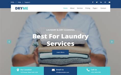 HTML5 Laundry Service Website Template Free Download HTML Codex
