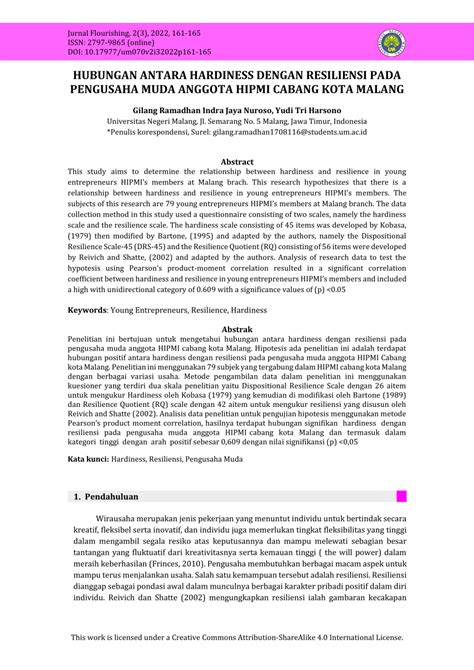 HUBUNGAN ANTARA HARDINESS DENGAN RESILIENSI PADA …