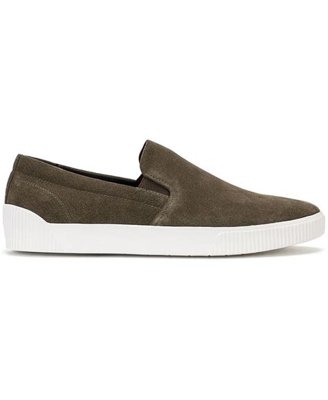 HUGO - Suede slip-on shoes with crepe sole