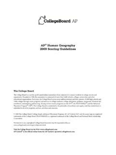 HUMAN GEOGRAPHY 2009 SCORING GUIDELINES - College …