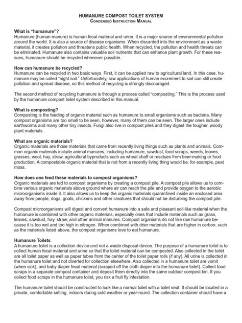 Humanure Composting Condensed Instruction Manual - raincitystudios.com