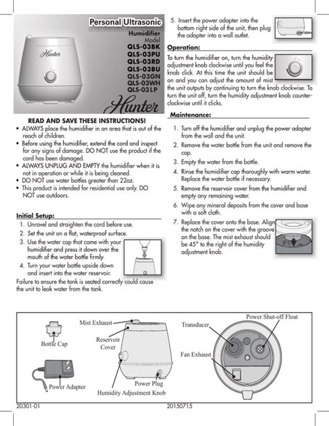 HUMIDIFIER Manualzz