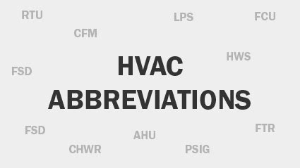 HVAC Abbreviations - Engineering ToolBox