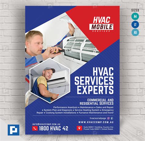 HVAC Company Promotional Flyer PSDPixel