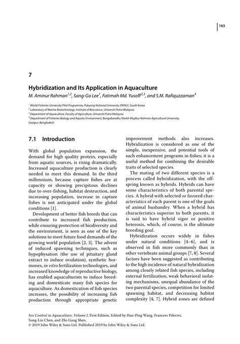 Hybridization and Its Application in Aquaculture - raincitystudios.com