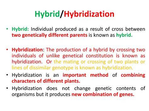 Hybridization is the mating of genetically differentiated individuals ... - raincitystudios.com