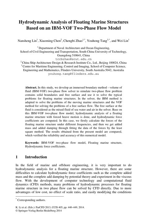 Hydrodynamic Research of Marine Structures - MDPI - wintechmobiles.com