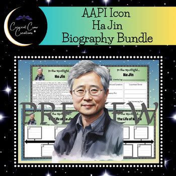 Ha jin biography summary worksheet