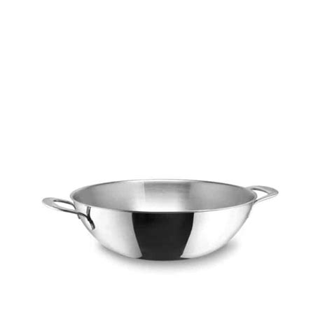 Habonne Wok met steel Tri-Ply 34 cm - KookComfort