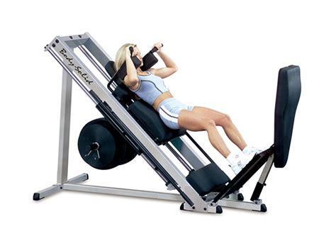 Hack squat leg press machine. There are two main machine lifts you’ll see guys doing to build their legs, the hack squat and the leg press. And let’s be very clear about this: they’re different lifts. The leg press moves ... 