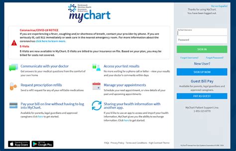 Use the MyChart App Access your health information, schedule appointments and more. App Store. Google Play. Get Help with MyChart. Learn who can sign up, how to access your child's records and more. Read FAQs. Ask Our Chatbot . Pay your Bill. Learn about the bill pay options at Atlantic Health System. .... 
