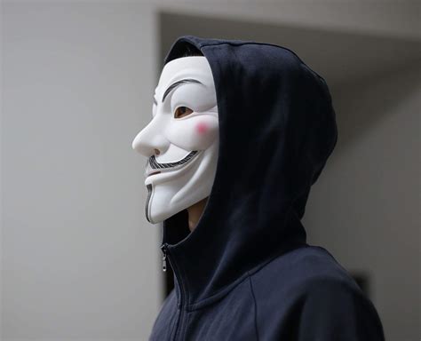 RUSVNO 2 Pack Hacker Mask - Anonymous Guy Mask Add Mystery White Bla