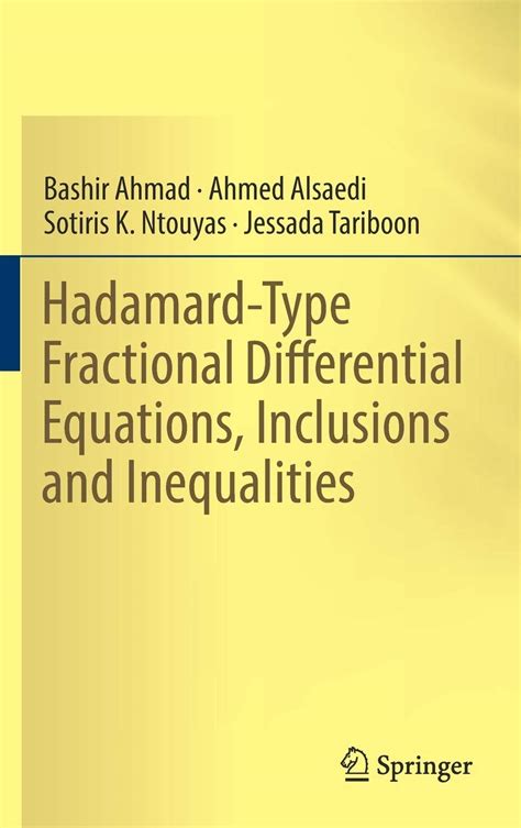 Hadamardtype fractional differential equations inclusions and inequalities. - Philips flat panel television user manual.