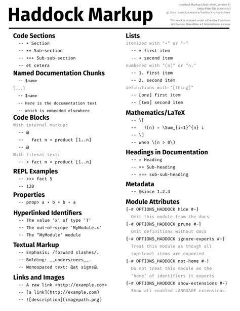 Haddock cheat sheet Haskell and Cryptocurrencies