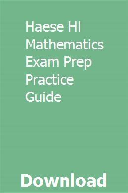 Haese hl mathematics exam prep practice guide. - John deere jd 24 skid steer manual.