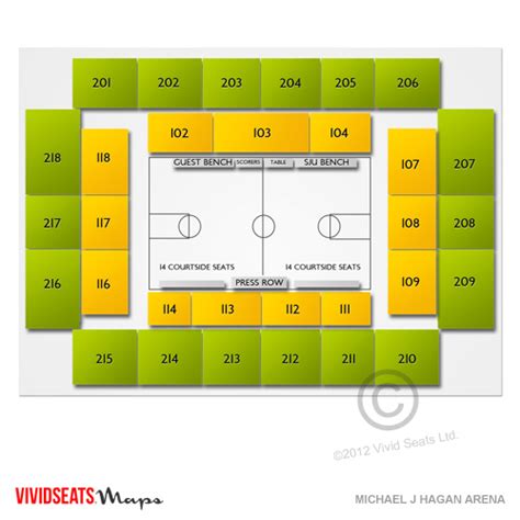 Hagan Arena Interactive Seating Chart